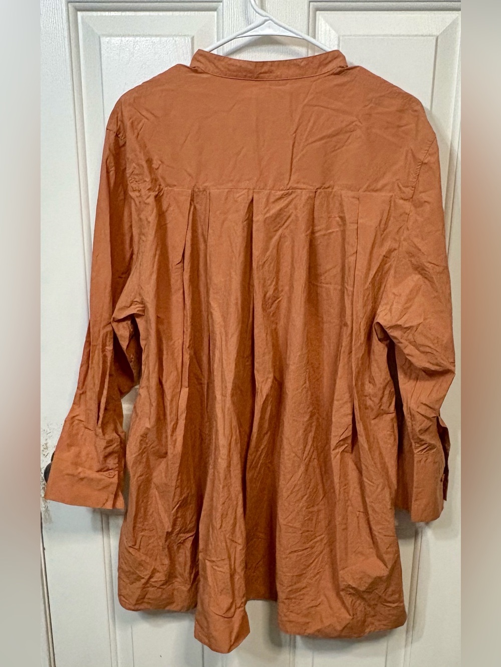 COS Rust Orange Button-Front Dress - Picture 2 of 4